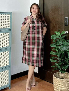 *Bea Checkered Dress 0422