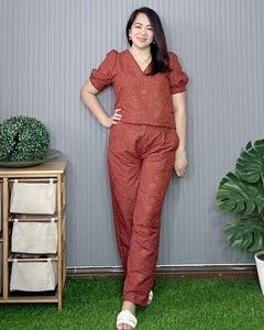 Darla Eyelet Choco Brown Coordinates 0001